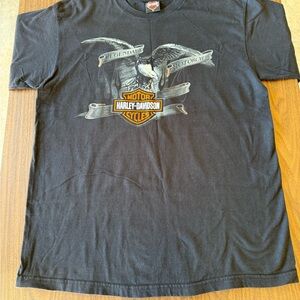Harley-Davidson Black and Gray Short Sleeve Tee